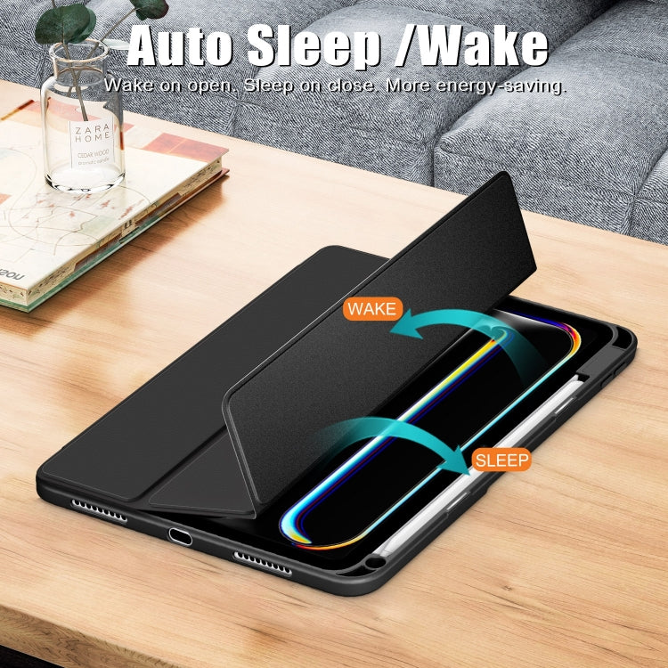 Acrylic 3-Fold Smart Leather Tablet Case, For iPad Pro 11 2025 / 2024, For iPad Air 11 2025 / 2024