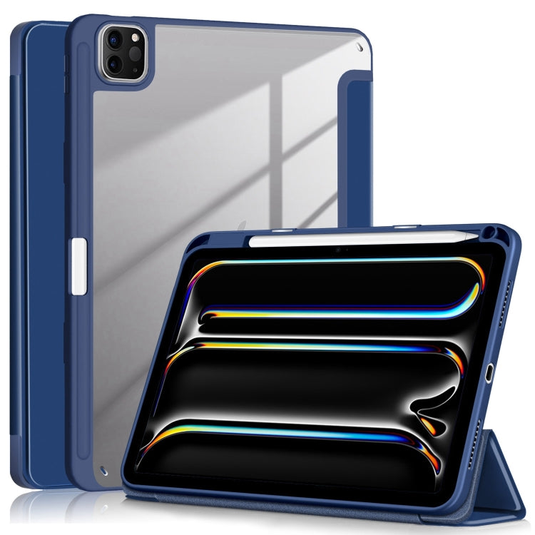 Étui en cuir acrylique intelligent à 3 volets pour tablette, pour iPad Air 11 (2024) / Pro 11 (2022) et iPad Pro 11 (2024).