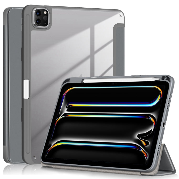 Étui en cuir acrylique intelligent à 3 volets pour tablette, pour iPad Air 11 (2024) / Pro 11 (2022) et iPad Pro 11 (2024).