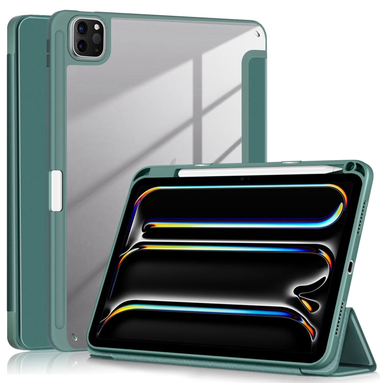Étui en cuir acrylique intelligent à 3 volets pour tablette, pour iPad Air 11 (2024) / Pro 11 (2022) et iPad Pro 11 (2024).