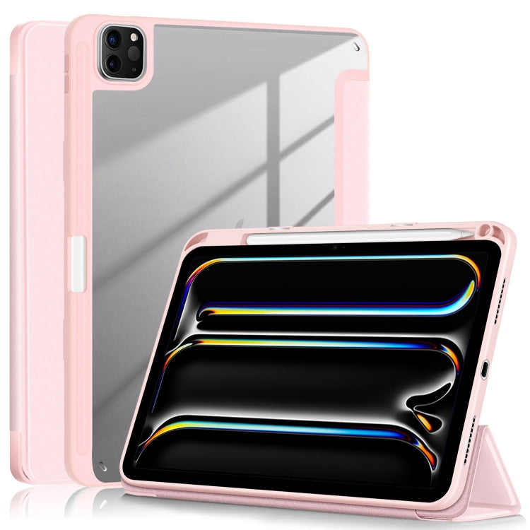 Acrylic 3-Fold Smart Leather Tablet Case, For iPad Air 11 2026 / 2025 / 2024, For iPad Pro 11 2025 / 2024