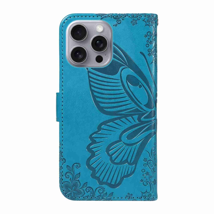 Swallowtail Butterfly Embossed Leather Phone Case, For iPhone 16 Pro Max, For iPhone 16 Pro, For iPhone 16 Plus, For iPhone 16
