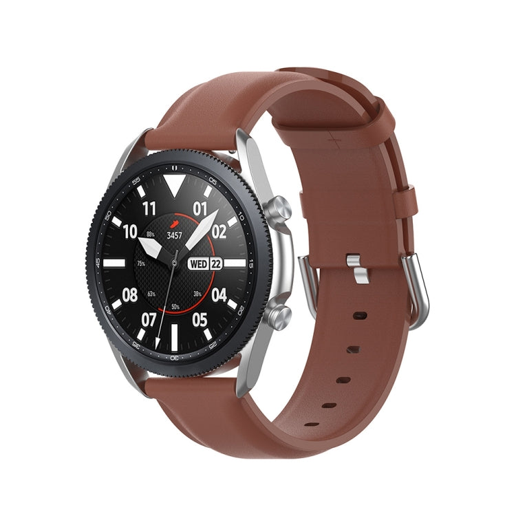 Round Tail Leather Strap, Size: Free Size 22mm, For Galaxy Watch 3 45mm