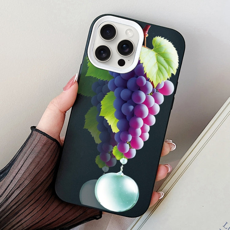 Grape Pattern PC Hybrid TPU Phone Case, For iPhone 15 Pro Max, For iPhone 15 Pro, For iPhone 15 Plus