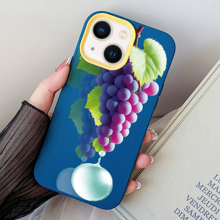 Grape Pattern PC Hybrid TPU Phone Case, For iPhone 15 Pro Max, For iPhone 15 Pro, For iPhone 15 Plus