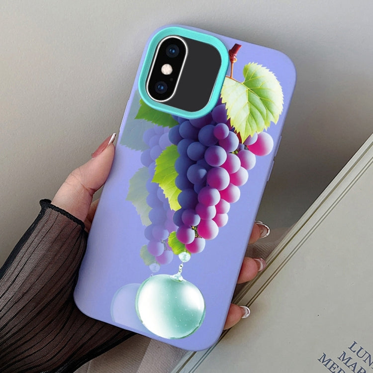 Grape Pattern PC Hybrid TPU Phone Case