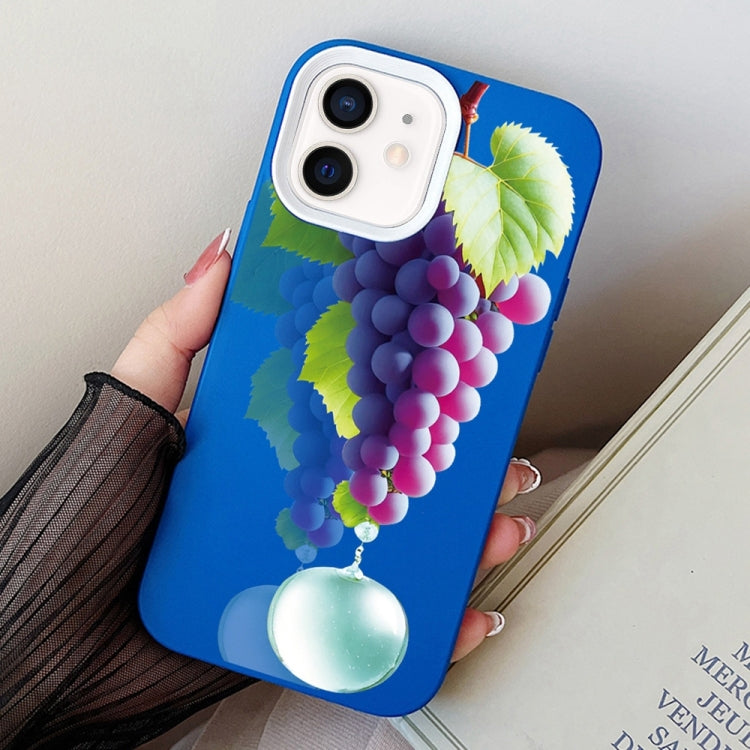 Grape Pattern PC Hybrid TPU Phone Case, For iPhone 12 mini, For iPhone 11 Pro Max, For iPhone 11