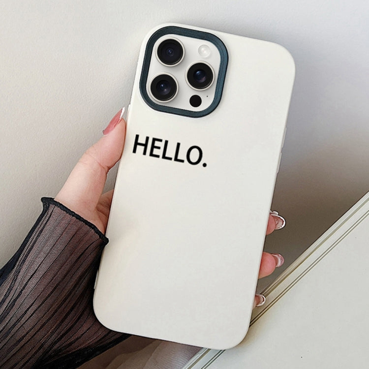 HELLO Word PC Hybrid TPU Phone Case, For iPhone 15 Pro Max, For iPhone 15 Pro, For iPhone 15 Plus