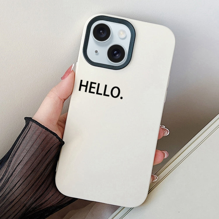 HELLO Word PC Hybrid TPU Phone Case, For iPhone 15 Pro Max, For iPhone 15 Pro, For iPhone 15 Plus