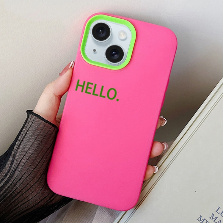 HELLO Word PC Hybrid TPU Phone Case, For iPhone 15, For iPhone 14 Plus, For iPhone 14