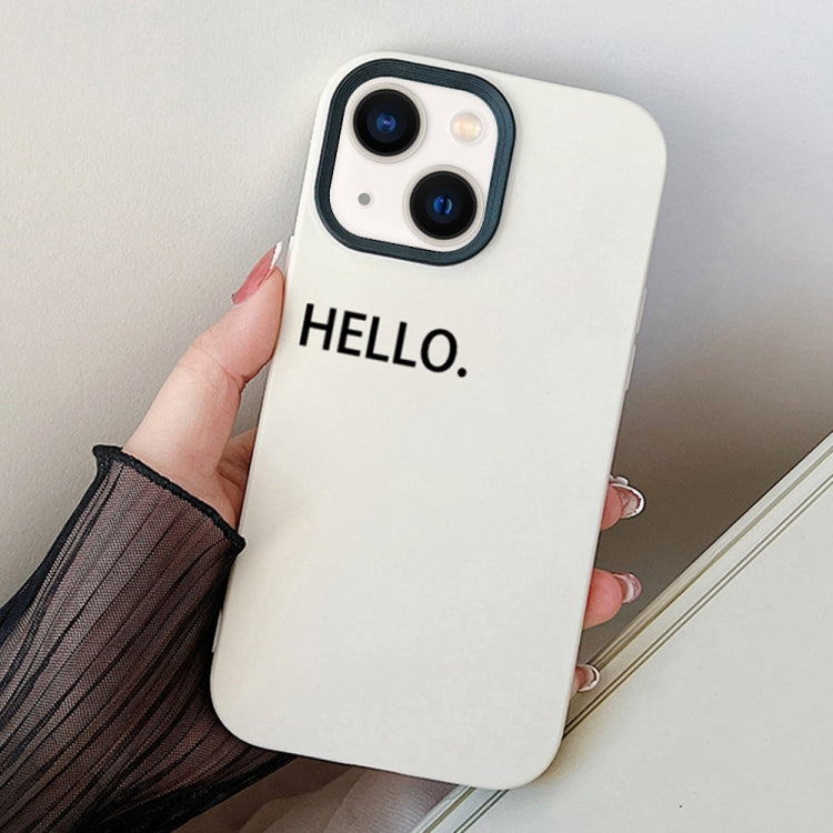 HELLO Word PC Hybrid TPU Phone Case, For iPhone 15, For iPhone 14 Plus, For iPhone 14
