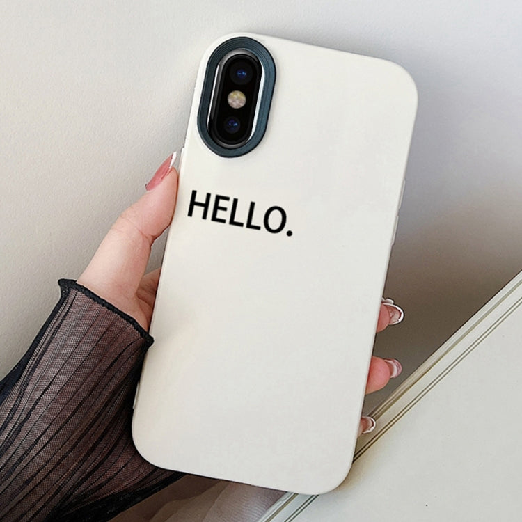 HELLO Word PC Hybrid TPU Phone Case, For iPhone 11 Pro, For iPhone X / XS, For iPhone XR