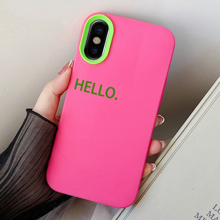 HELLO Word PC Hybrid TPU Phone Case, For iPhone 11 Pro, For iPhone X / XS, For iPhone XR