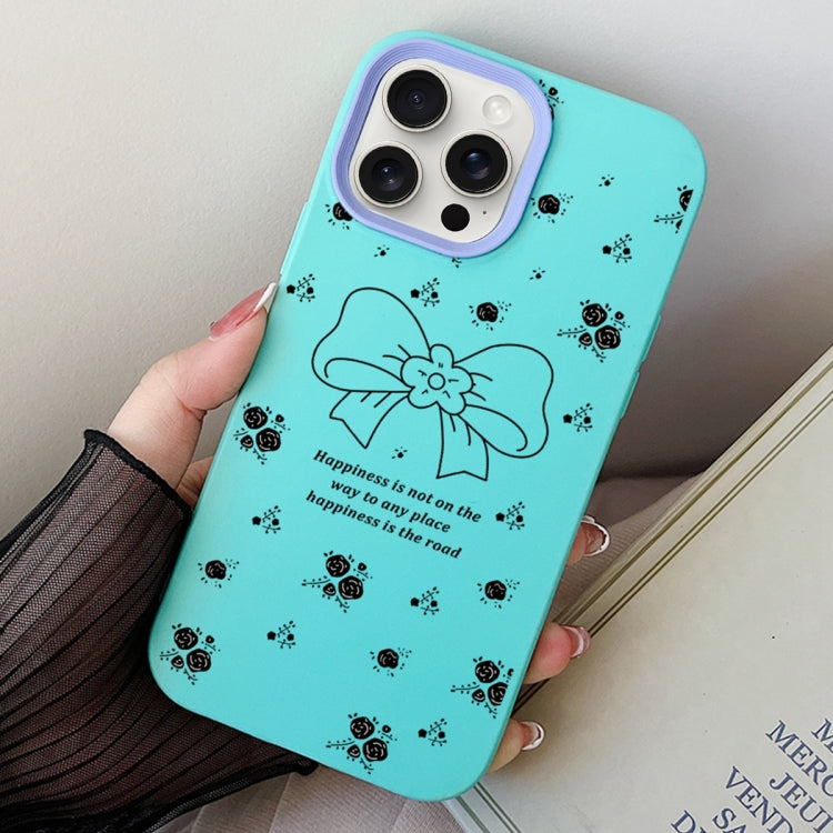 Floral Bow PC Hybrid TPU Phone Case, For iPhone 13 Pro Max, For iPhone 13 Pro, For iPhone 13