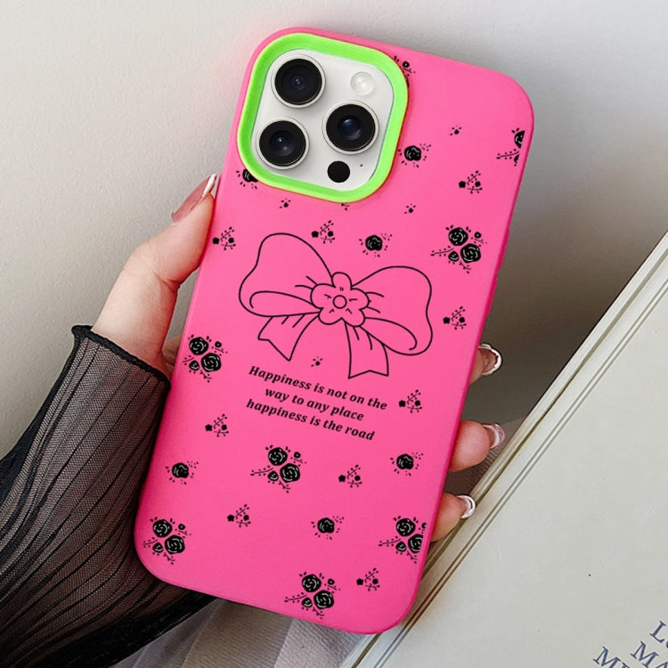 Floral Bow PC Hybrid TPU Phone Case, For iPhone 13 Pro Max, For iPhone 13 Pro, For iPhone 13
