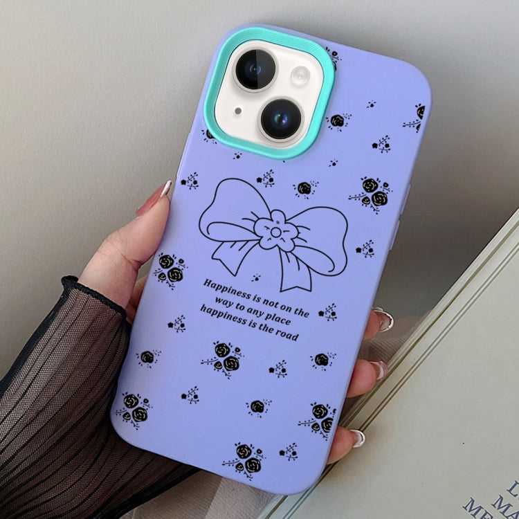 Floral Bow PC Hybrid TPU Phone Case, For iPhone 13 Pro Max, For iPhone 13 Pro, For iPhone 13