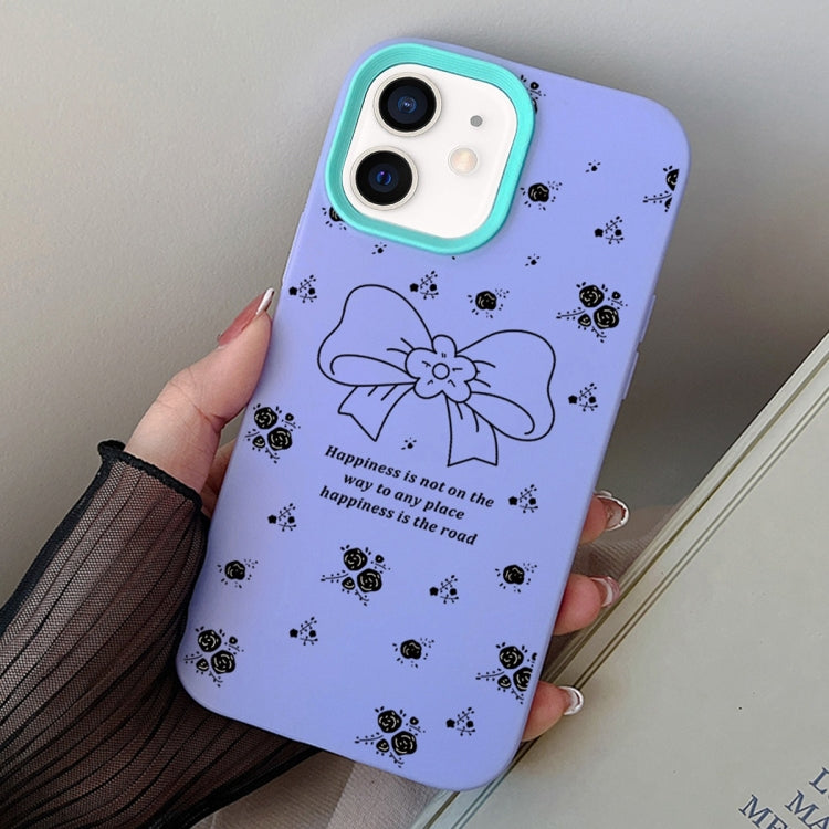 Floral Bow PC Hybrid TPU Phone Case, For iPhone 12 mini, For iPhone 11 Pro Max, For iPhone 11