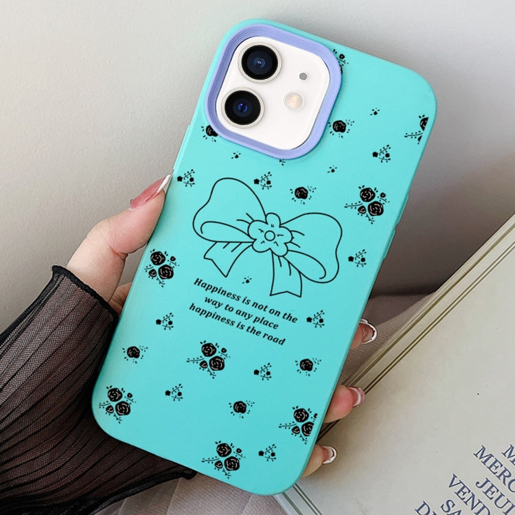 Floral Bow PC Hybrid TPU Phone Case, For iPhone 12 mini, For iPhone 11 Pro Max, For iPhone 11