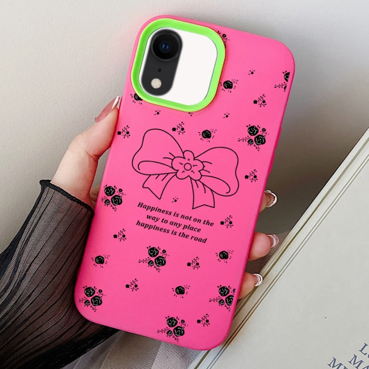 Floral Bow PC Hybrid TPU Phone Case, For iPhone 11 Pro, For iPhone X / XS, For iPhone XR