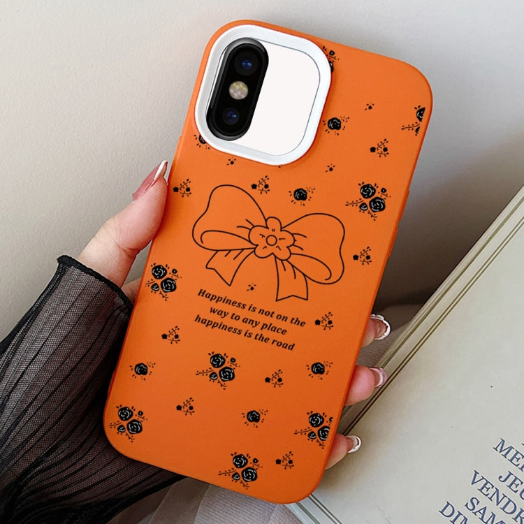 Floral Bow PC Hybrid TPU Phone Case, For iPhone XS Max, For iPhone 7 Plus / 8 Plus