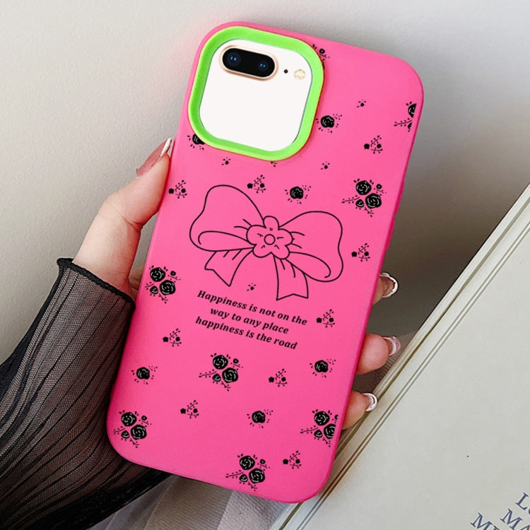 Floral Bow PC Hybrid TPU Phone Case, For iPhone XS Max, For iPhone 7 Plus / 8 Plus