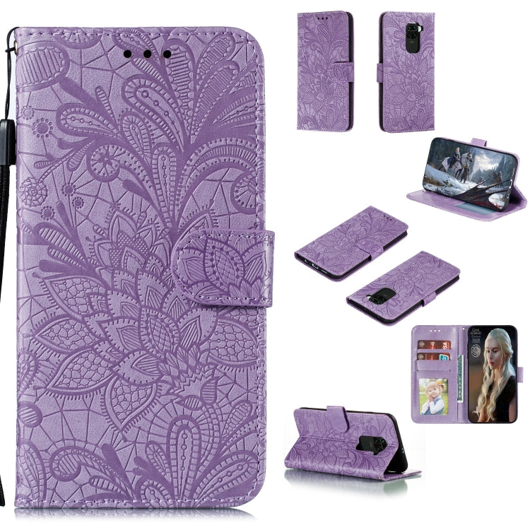 Lace Flower Horizontal Flip Leather Case with Holder & Card Slots & Wallet & Photo Frame, For Xiaomi Redmi 9, For Xiaomi Redmi 9A, For Xiaomi Redmi 9C, For Xiaomi Redmi Note 9 / X10
