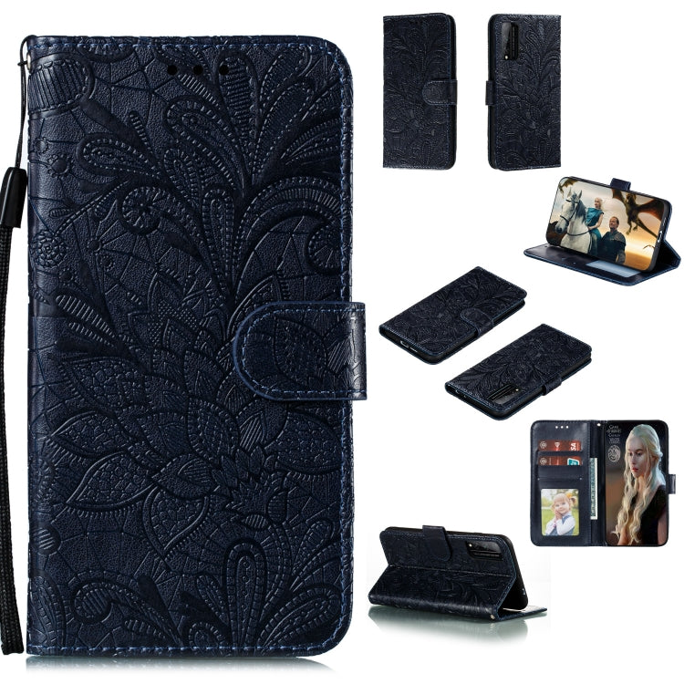 Lace Flower Horizontal Flip Leather Case with Holder & Card Slots & Wallet & Photo Frame, For Huawei Honor Play 4T Pro, For Huawei Honor Y8s, For Samsung Galaxy M01, For Samsung Galaxy M51