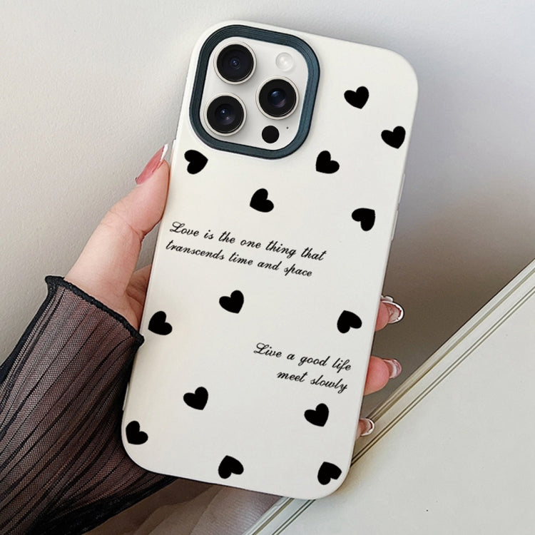 Love Hearts PC Hybrid TPU Phone Case, For iPhone 15 Pro Max, For iPhone 15 Pro, For iPhone 15 Plus