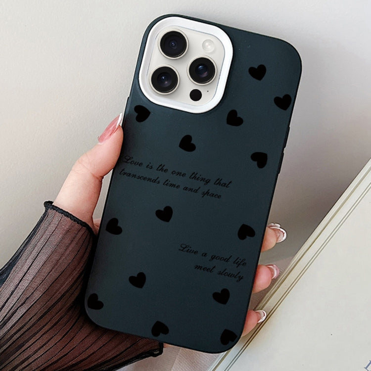 Love Hearts PC Hybrid TPU Phone Case, For iPhone 15 Pro Max, For iPhone 15 Pro, For iPhone 15 Plus