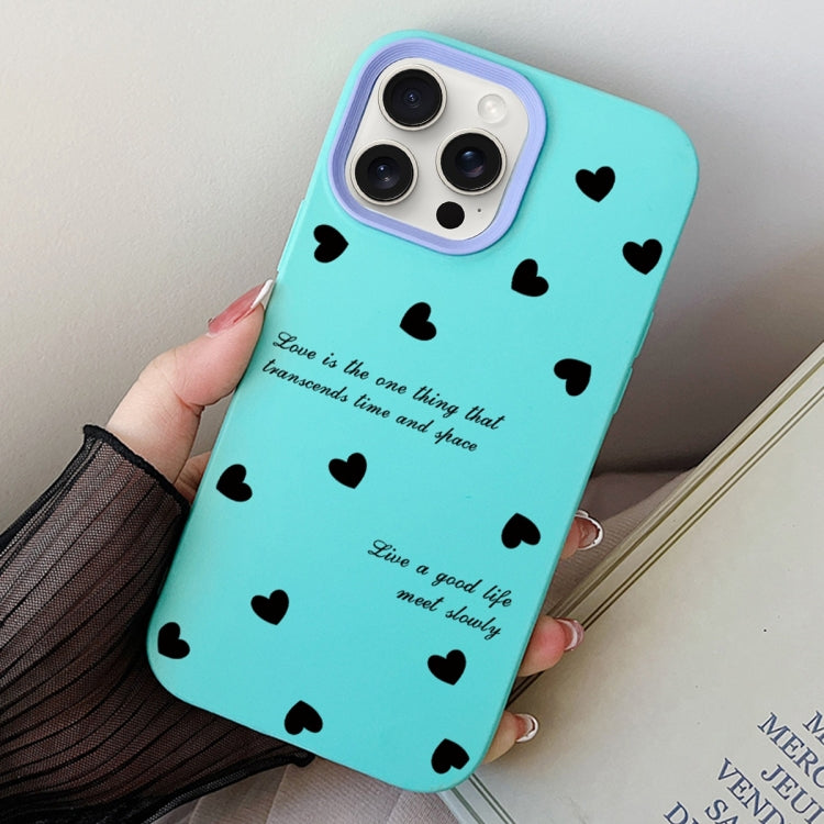 Love Hearts PC Hybrid TPU Phone Case, For iPhone 15 Pro Max, For iPhone 15 Pro, For iPhone 15 Plus