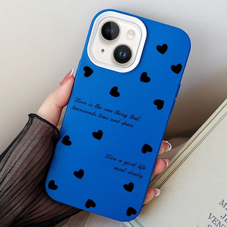 Love Hearts PC Hybrid TPU Phone Case, For iPhone 15, For iPhone 14 Plus, For iPhone 14