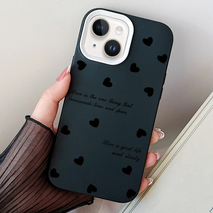 Love Hearts PC Hybrid TPU Phone Case, For iPhone 15, For iPhone 14 Plus, For iPhone 14