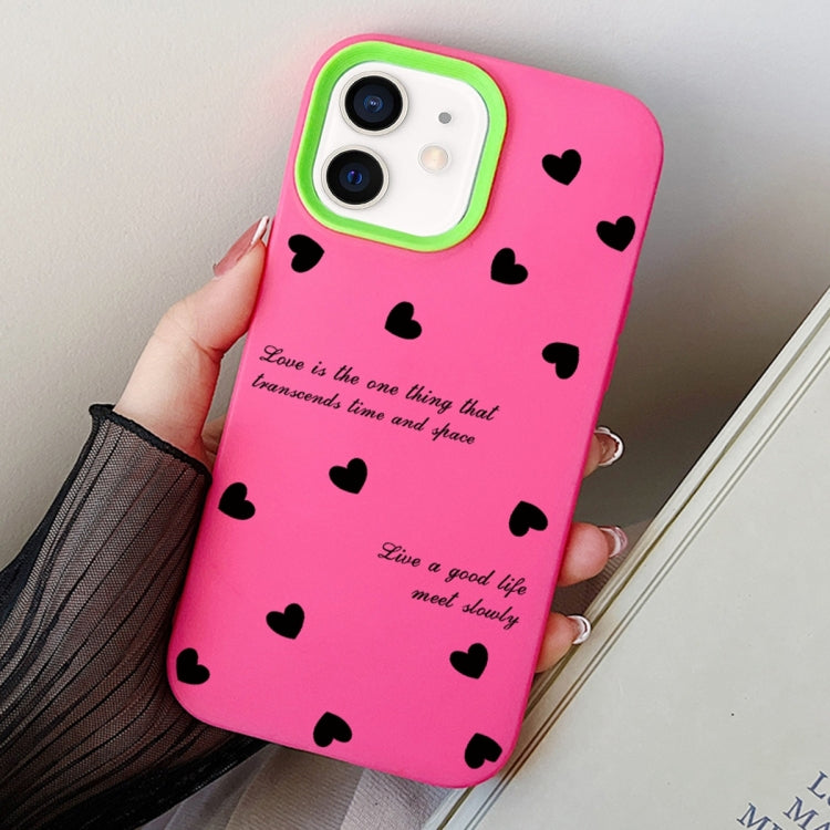 Love Hearts PC Hybrid TPU Phone Case, For iPhone 12 mini, For iPhone 11 Pro Max, For iPhone 11