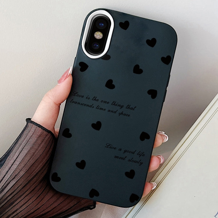 Love Hearts PC Hybrid TPU Phone Case, For iPhone 11 Pro, For iPhone X / XS, For iPhone XR