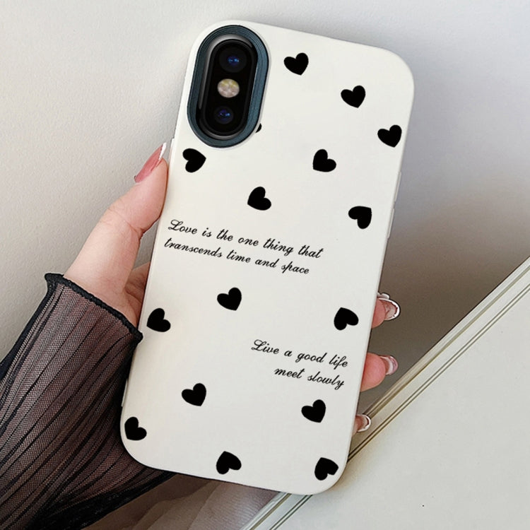 Love Hearts PC Hybrid TPU Phone Case, For iPhone 11 Pro, For iPhone X / XS, For iPhone XR