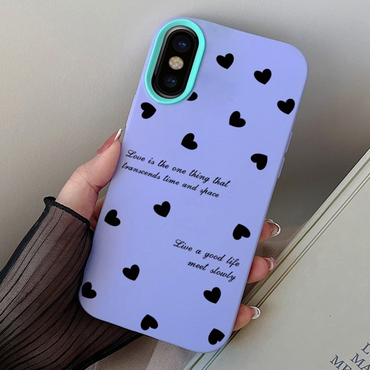 Love Hearts PC Hybrid TPU Phone Case, For iPhone 11 Pro, For iPhone X / XS, For iPhone XR