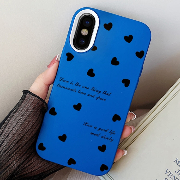 Love Hearts PC Hybrid TPU Phone Case, For iPhone 11 Pro, For iPhone X / XS, For iPhone XR