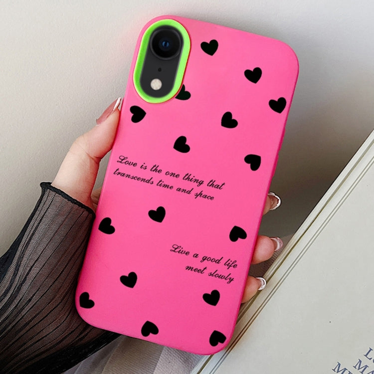 Love Hearts PC Hybrid TPU Phone Case, For iPhone 11 Pro, For iPhone X / XS, For iPhone XR