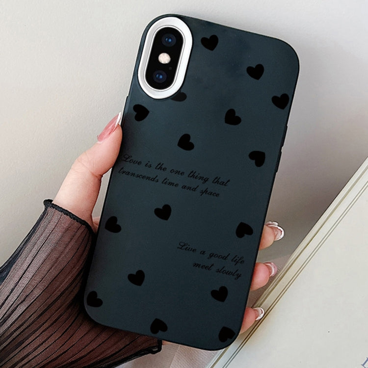 Love Hearts PC Hybrid TPU Phone Case, For iPhone XS Max, For iPhone 7 Plus / 8 Plus
