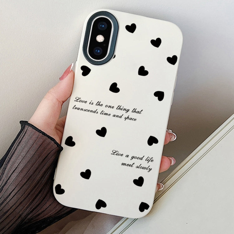 Love Hearts PC Hybrid TPU Phone Case, For iPhone XS Max, For iPhone 7 Plus / 8 Plus