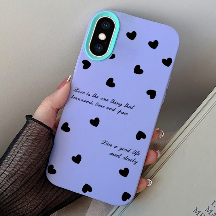 Love Hearts PC Hybrid TPU Phone Case, For iPhone XS Max, For iPhone 7 Plus / 8 Plus