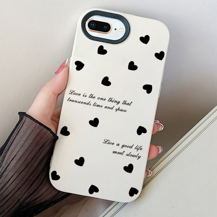 Love Hearts PC Hybrid TPU Phone Case, For iPhone XS Max, For iPhone 7 Plus / 8 Plus