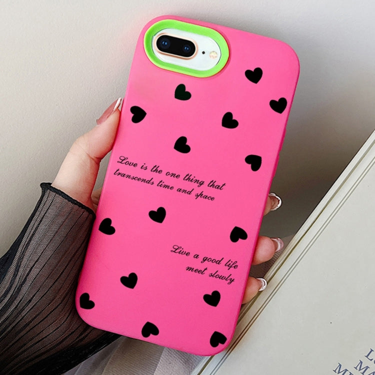 Love Hearts PC Hybrid TPU Phone Case, For iPhone XS Max, For iPhone 7 Plus / 8 Plus