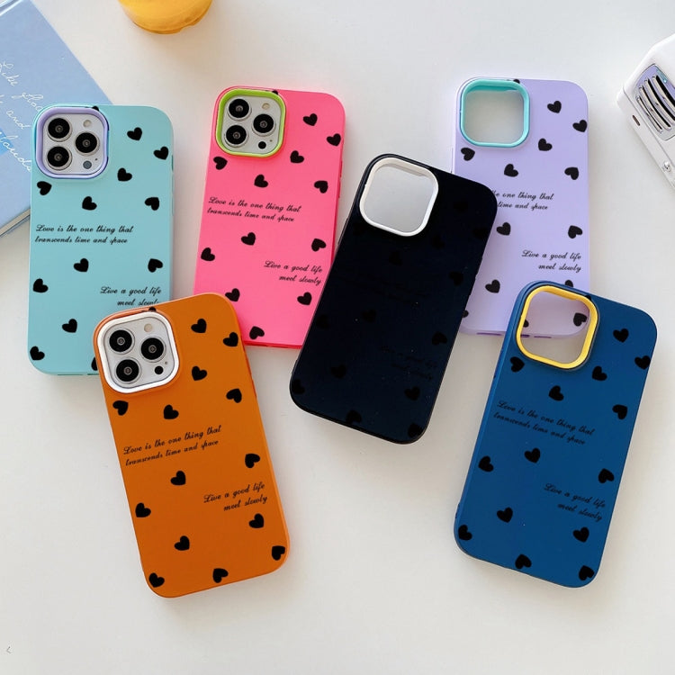 Love Hearts PC Hybrid TPU Phone Case, For iPhone 13 Pro Max, For iPhone 13 Pro, For iPhone 13