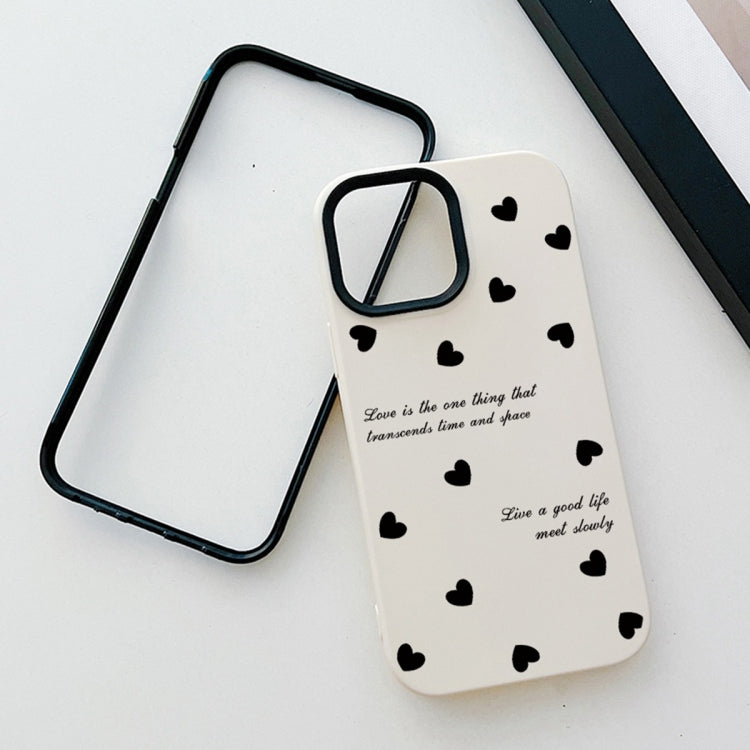 Love Hearts PC Hybrid TPU Phone Case, For iPhone 15, For iPhone 14 Plus, For iPhone 14