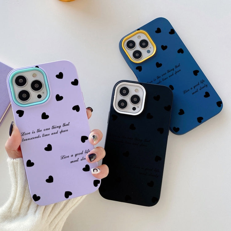 Love Hearts PC Hybrid TPU Phone Case, For iPhone 13 Pro Max, For iPhone 13 Pro, For iPhone 13