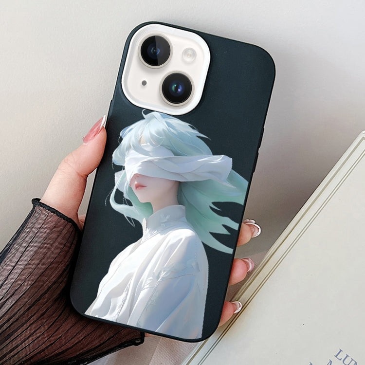 Blindfold Girl PC Hybrid TPU Phone Case, For iPhone 13 Pro Max, For iPhone 13 Pro, For iPhone 13