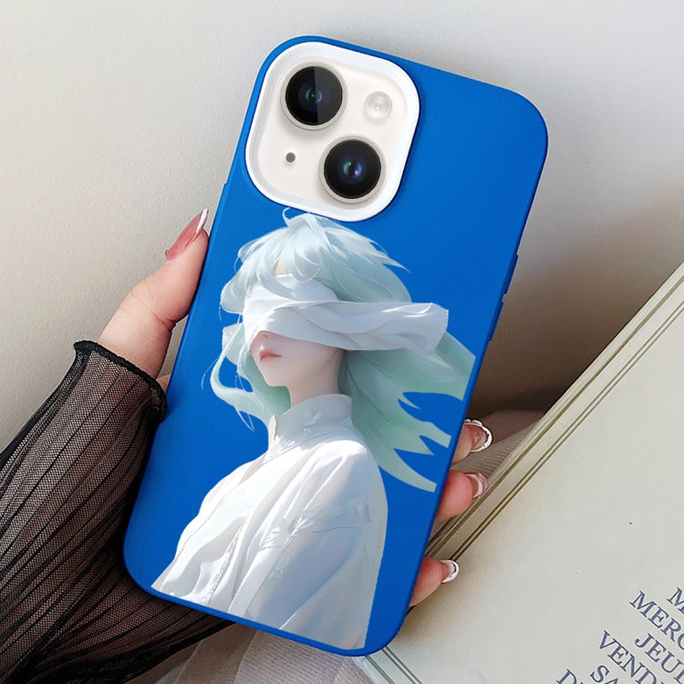 Blindfold Girl PC Hybrid TPU Phone Case, For iPhone 13 Pro Max, For iPhone 13 Pro, For iPhone 13