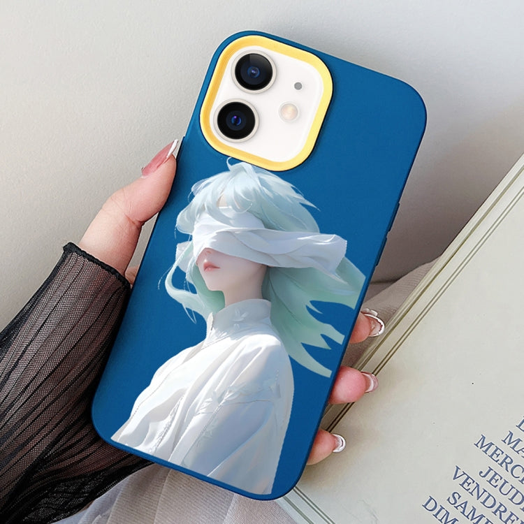 Blindfold Girl PC Hybrid TPU Phone Case, For iPhone 12 mini, For iPhone 11 Pro Max, For iPhone 11