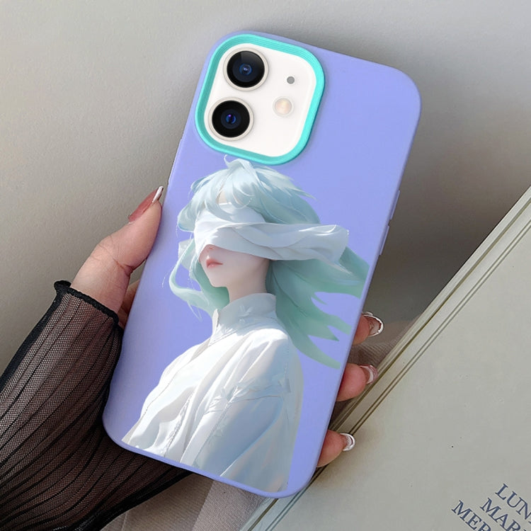 Blindfold Girl PC Hybrid TPU Phone Case, For iPhone 12 mini, For iPhone 11 Pro Max, For iPhone 11